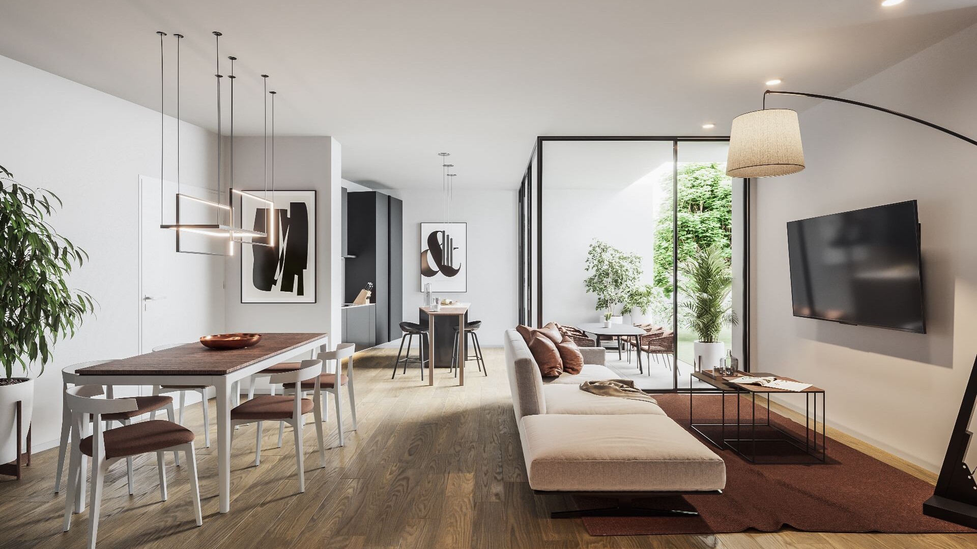 Studio tecnico malvestio bassano del grappa interno stile nordico lampadario cucina pranzo soggiorno archivision studio rendering interni immobiliare 4 Studio tecnico malvestio bassano del grappa interno stile nordico lampadario cucina pranzo soggiorno archivision studio rendering interni immobiliare