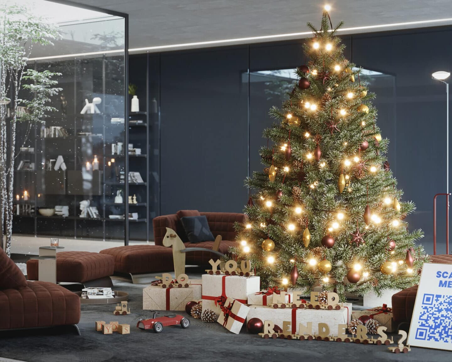 Buon natale da archivision studio rendering neve albero giochi 1 scaled 8 Buon natale da archivision studio rendering neve albero giochi 1 scaled